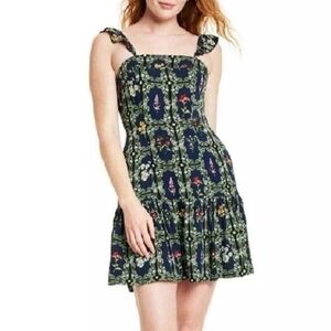 NWT Agua Bendita X Target Women’s Tile Floral Ruffle Sleeve Dress, Size M